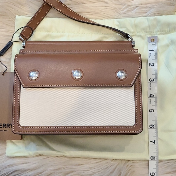 🔥BURBERRY HORSEFERRY MINI CANVAS & LEATHER BAG! - Picture 12 of 14